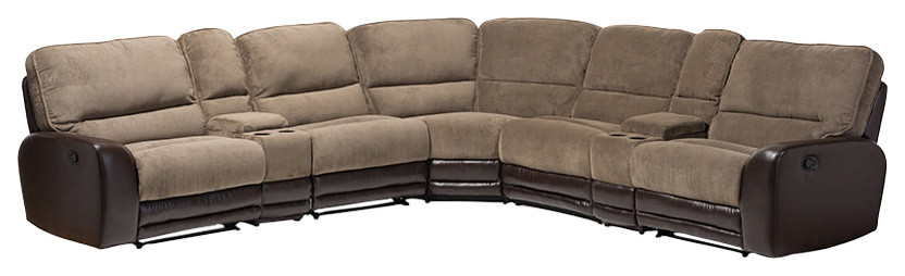 Richmond Reclining Sectional In Taupe