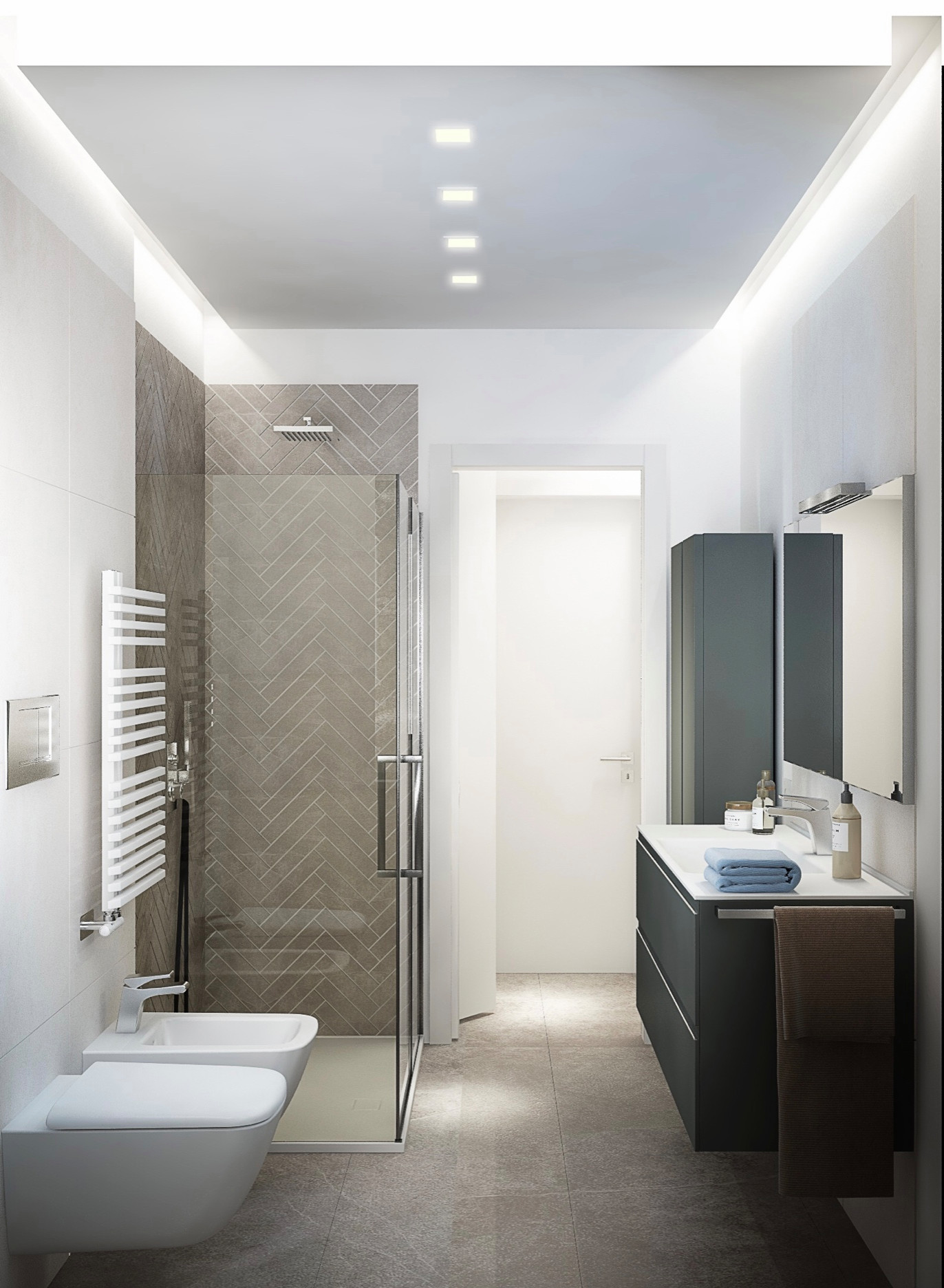 Un bagno nel quartiere Trieste