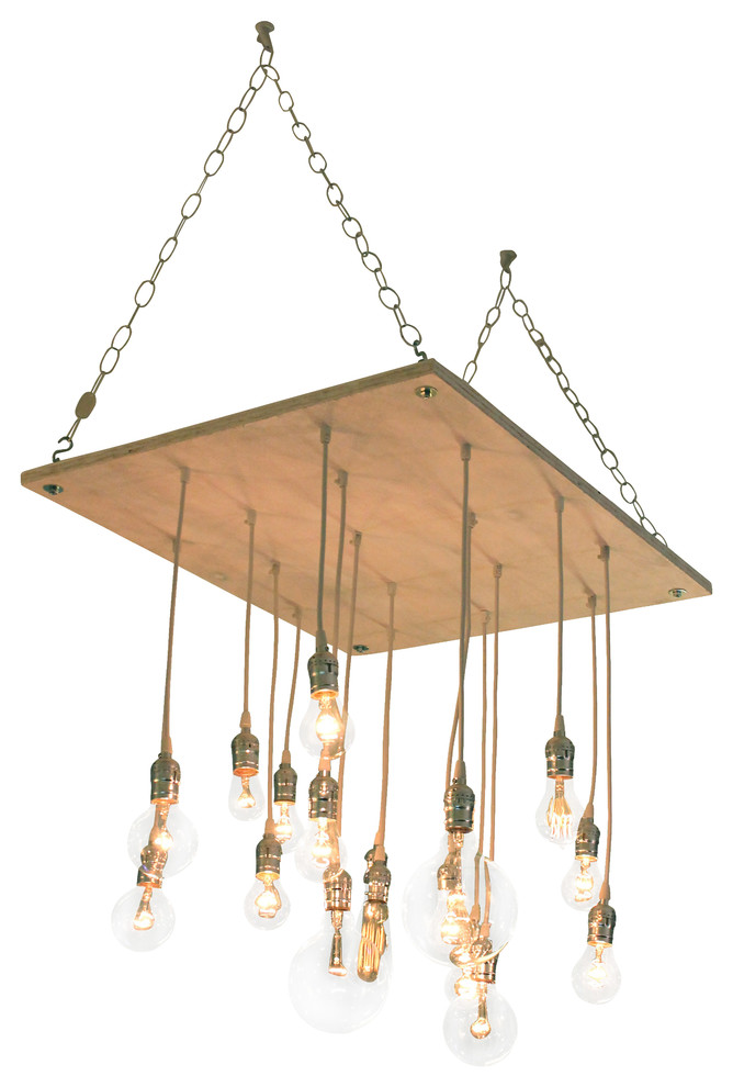 Medium Urban Chandelier, White with White Cord and Hardware