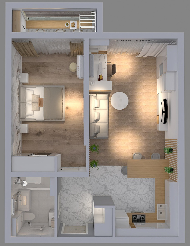 двухкомнатная квартира