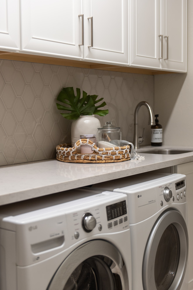 Inspiration for a transitional laundry room remodel in Phoenix