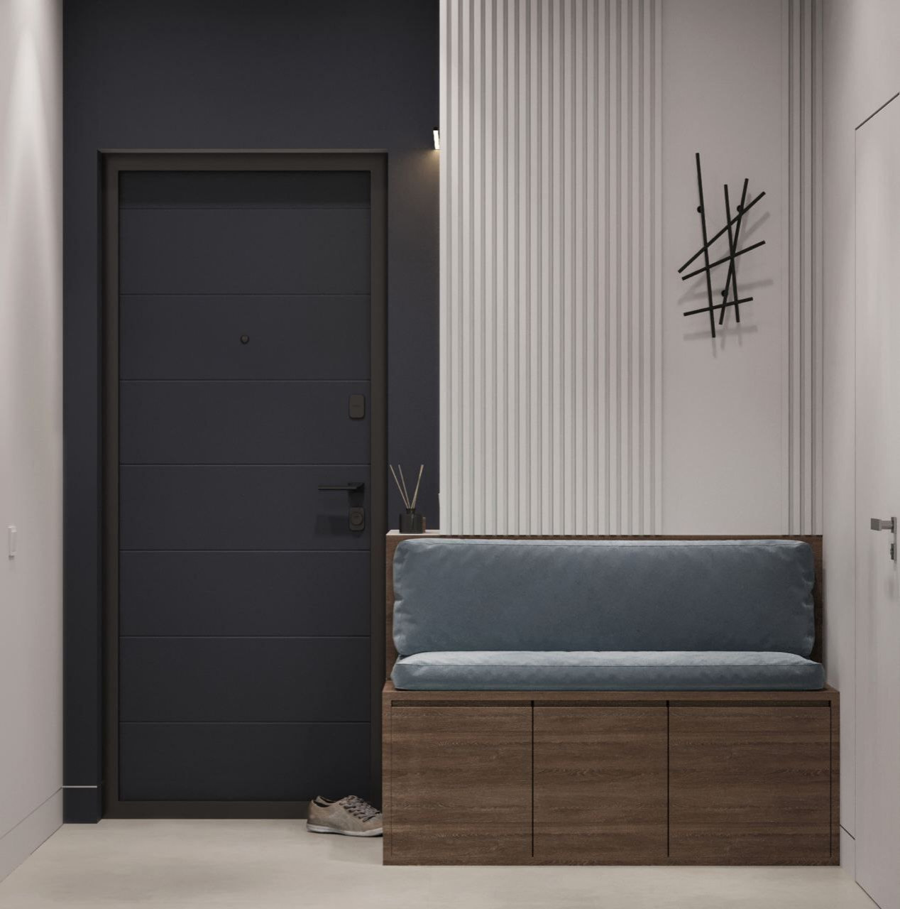 Дизайн-проект квартиры 43,3 м² в стиле минимализм