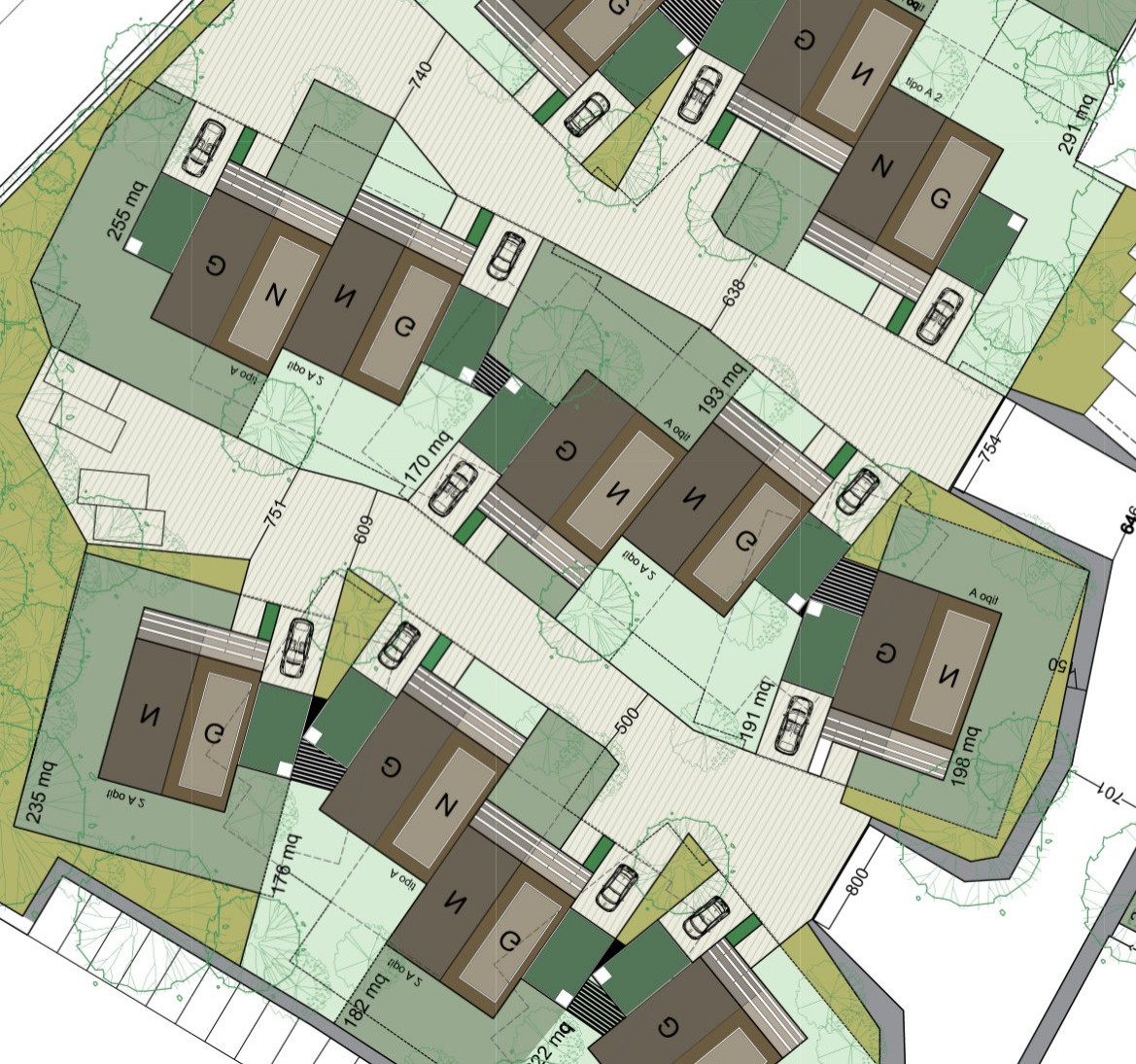 Quartiere residenziale - Fase di studio preliminare