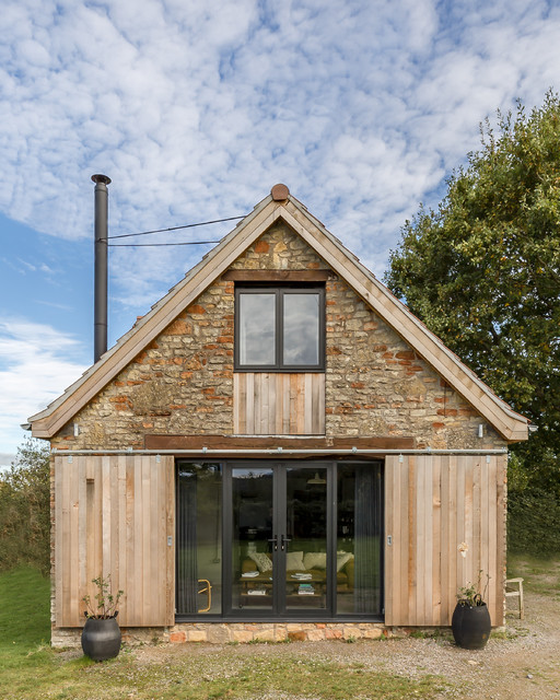 Oak barn tree - case study country-house-exterior