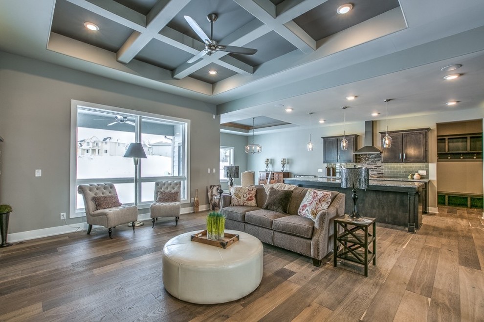 Home design - transitional home design idea in Omaha
