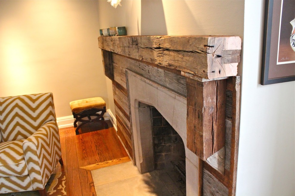 Mission Hills, Kansas Barnwood Fireplace Kansas City by GuehneMade