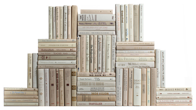 Modern Beach Book Wall, Set of 75