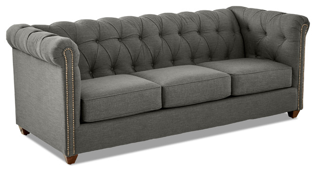 Avenue 405 Keaton Tufted Sofa Graphite