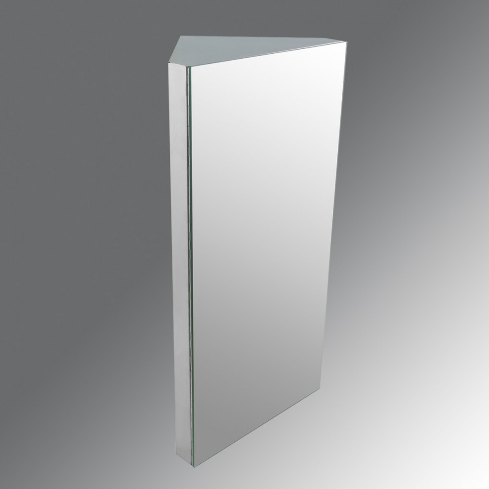 Stainless Steel Surface Wall Mount, Corner Bathroom Medicine Cabinet Mirrors