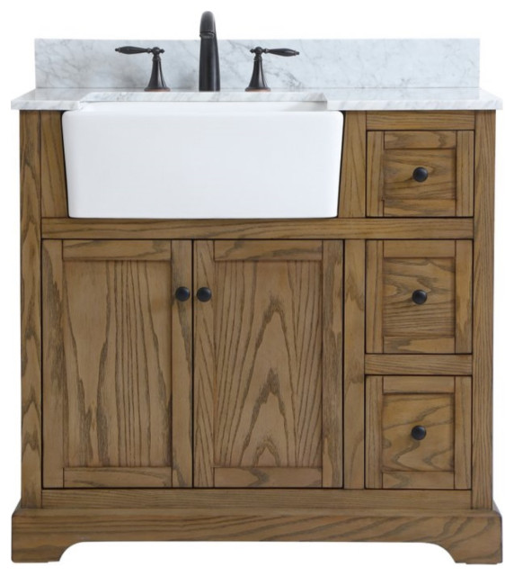 36" Single Bathroom Vanity, Green With Backsplash Transitional