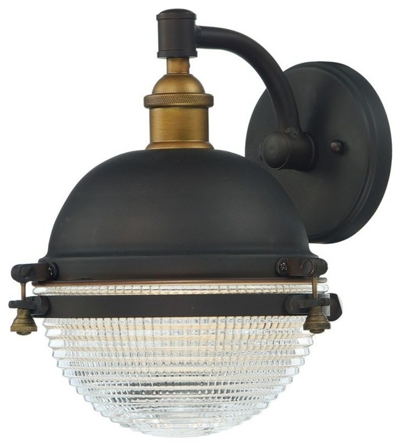 Portside 1 Light Outdoor Wall Mount Oil Rubbed Bronze Antique Brass
