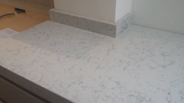 Sheen House In Silestone Lyra Quartz 60mm Thickness Contemporary