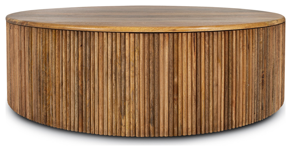 Poly and Bark Deja 35" Round Coffee Table Transitional Coffee