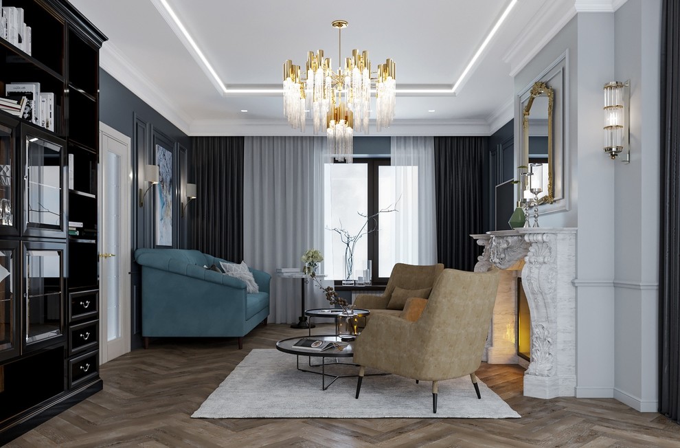 Коттедж в п. Юбилейный 160м2 во французском стиле Арт-Деко