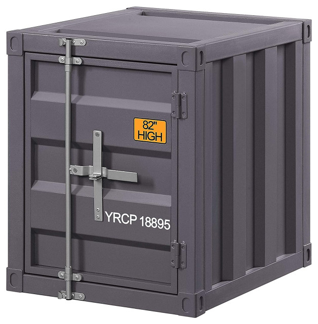 End Table, Gunmetal Tianjin Industrial Side Tables And End Tables