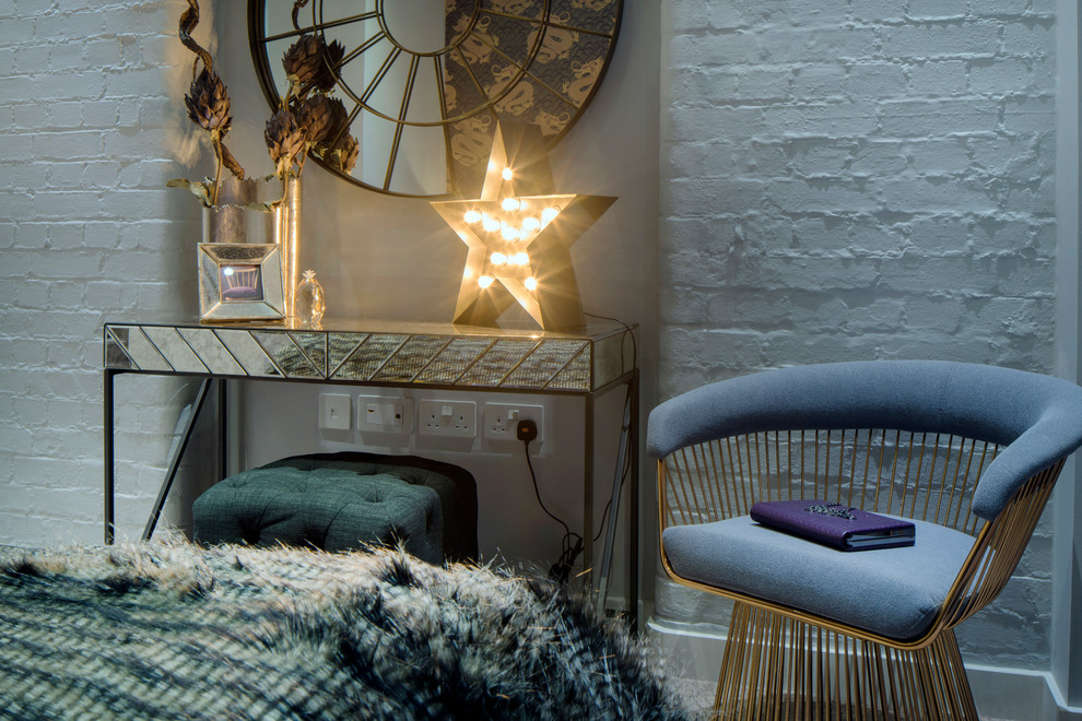 Inspiration for an industrial bedroom in London.