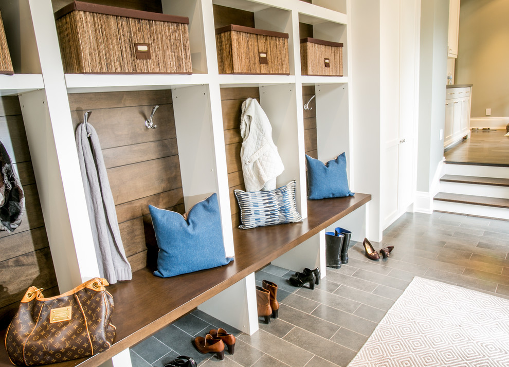 Inspiration for a transitional entryway remodel in Toronto
