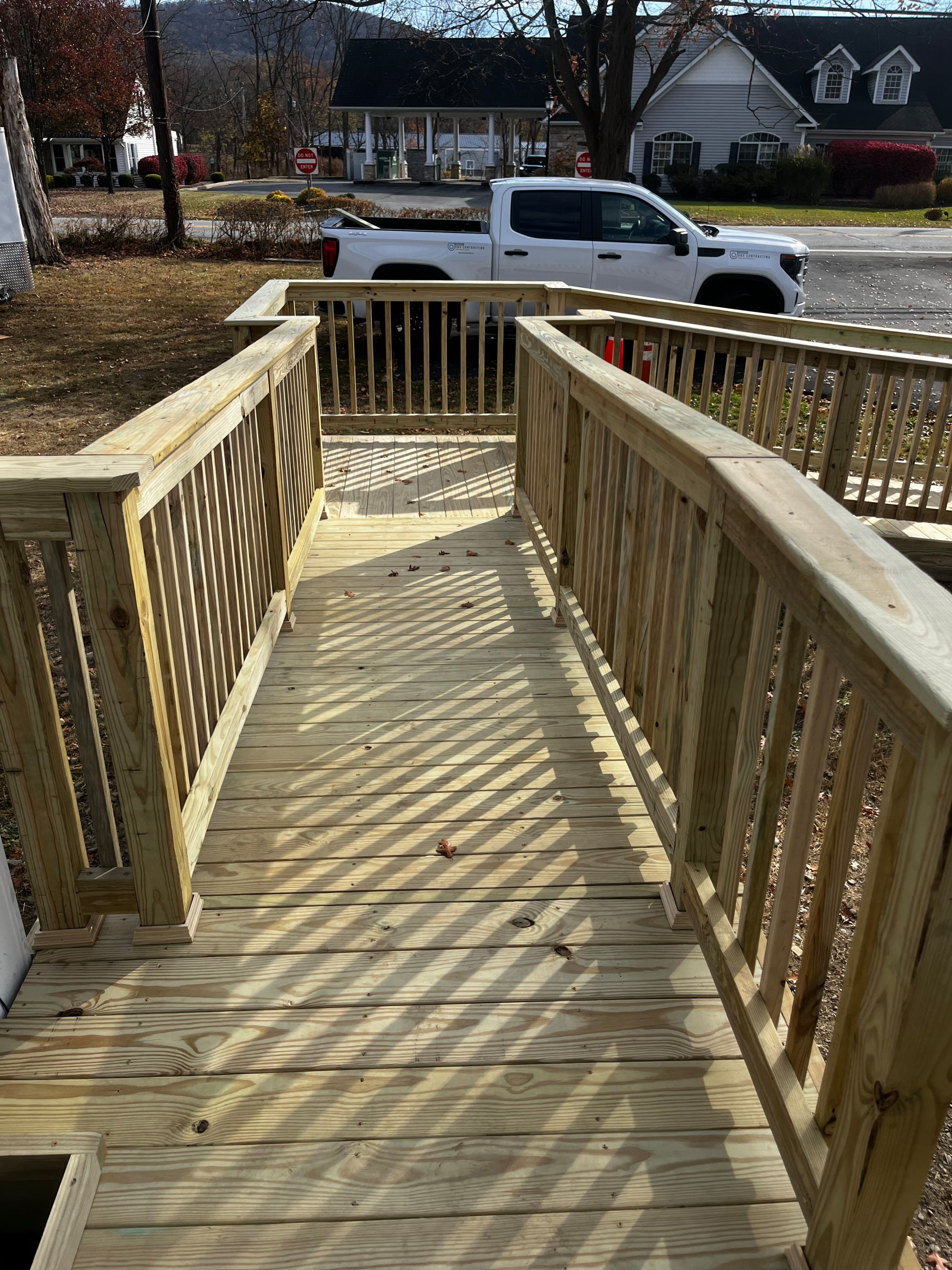 Pressure treated wood Handicap Ramp