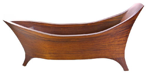 Modern Soaking Walk-in Handcrafted Wood Bathtub