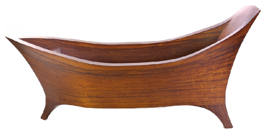 Modern Soaking Walk-in Handcrafted Wood Bathtub