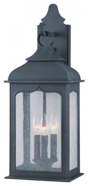 Three Light Colonial Iron Wall Lantern