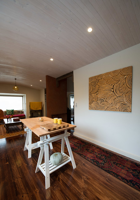 DIY curved ceiling eclectic-dining-room