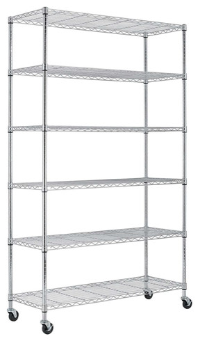 Beautiful Heavy Duty six-Shelf Metal Storage Rack - Industrial ...