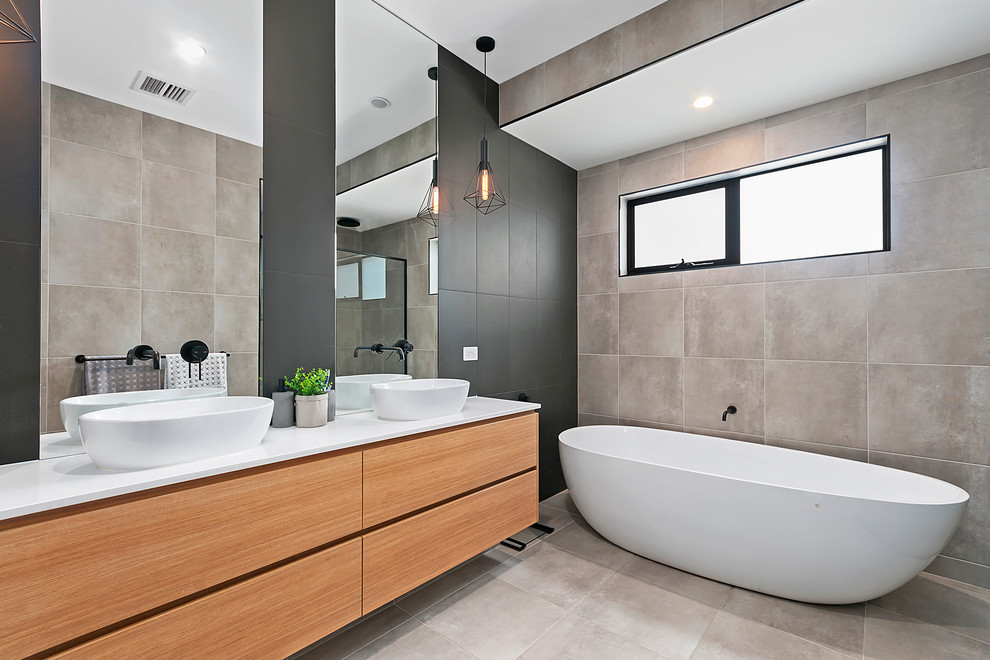 Inspiration for a modern bathroom in Other.