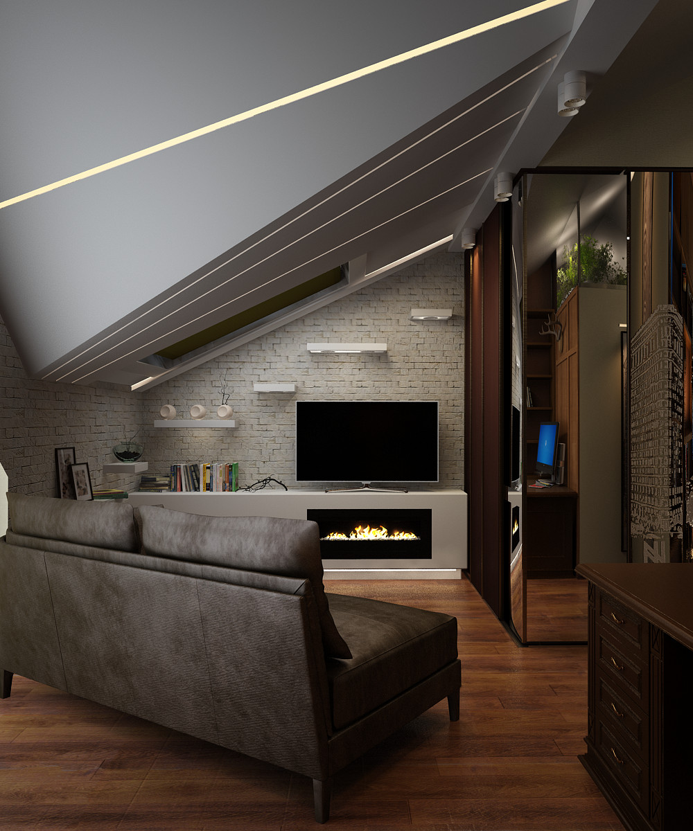 Мансарда небольшого котеджа