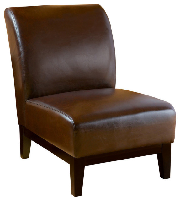 leather armless chair