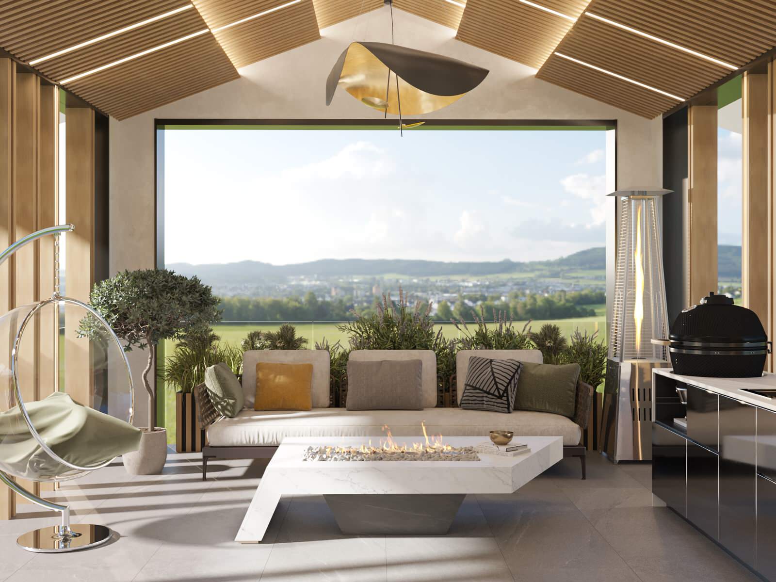 Летняя веранда в загородном доме