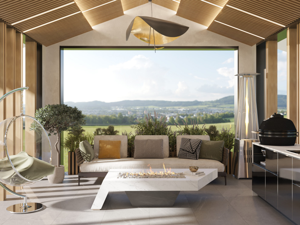 Летняя веранда в загородном доме