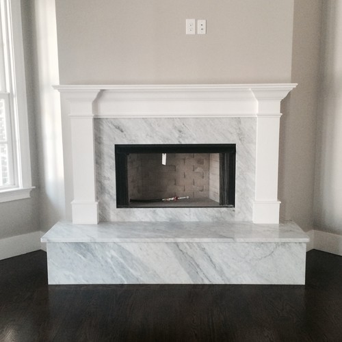 Marble modern fireplace surrounds