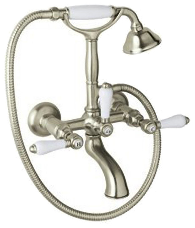 Rohl Country Bath A1401LPSTN Wall Mount Exposed Tub Filler Faucet Set