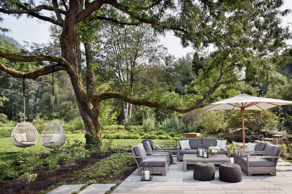 Example of a trendy patio design in Seattle with no cover