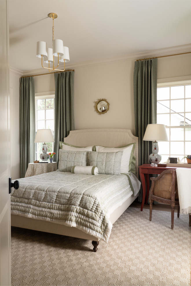 Bedroom - traditional bedroom idea in Other with beige walls