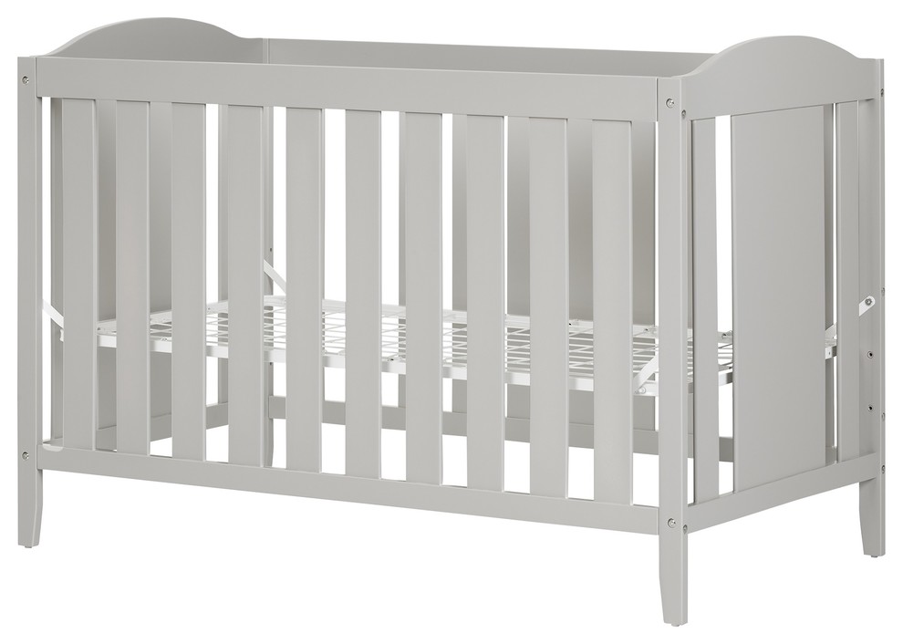 South Shore Angel Crib And Toddler S Bed Soft Gray Transitional