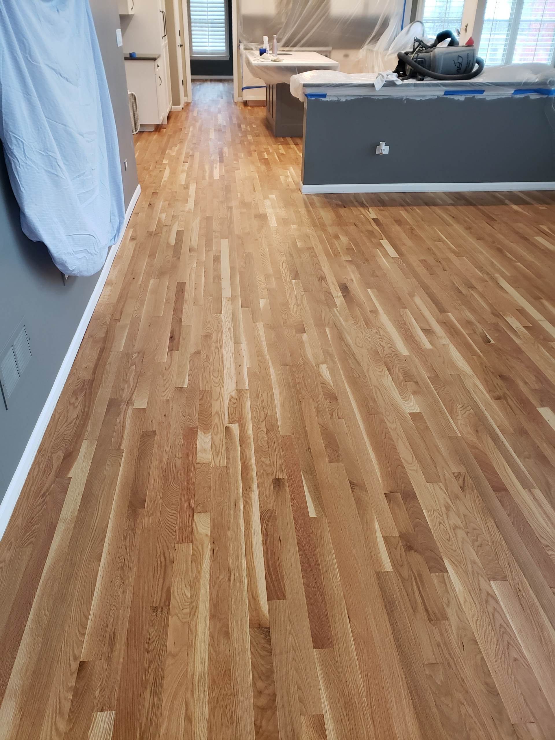Hawthorn Woods, refinishing 2 and 1/4 prefinished natural Bona finish