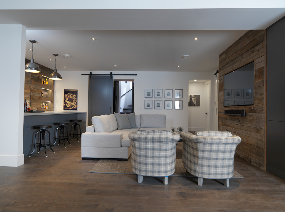 Transitional basement photo in Calgary