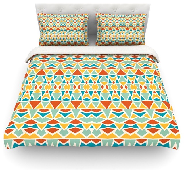 Pom Graphic Design Tribal Imagination Red Yellow Duvet Cover Pom Graphic Design Tribal Imagination Red Yellow Duvet Cover Midcentury Covers And Sets By Kess Global Inc