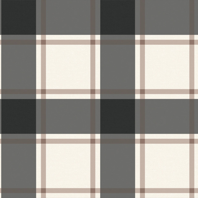 Plaid Black & Ivory Peel and Stick Wallpaper - Farmhouse - Wallpaper - by  Tempaper | Houzz