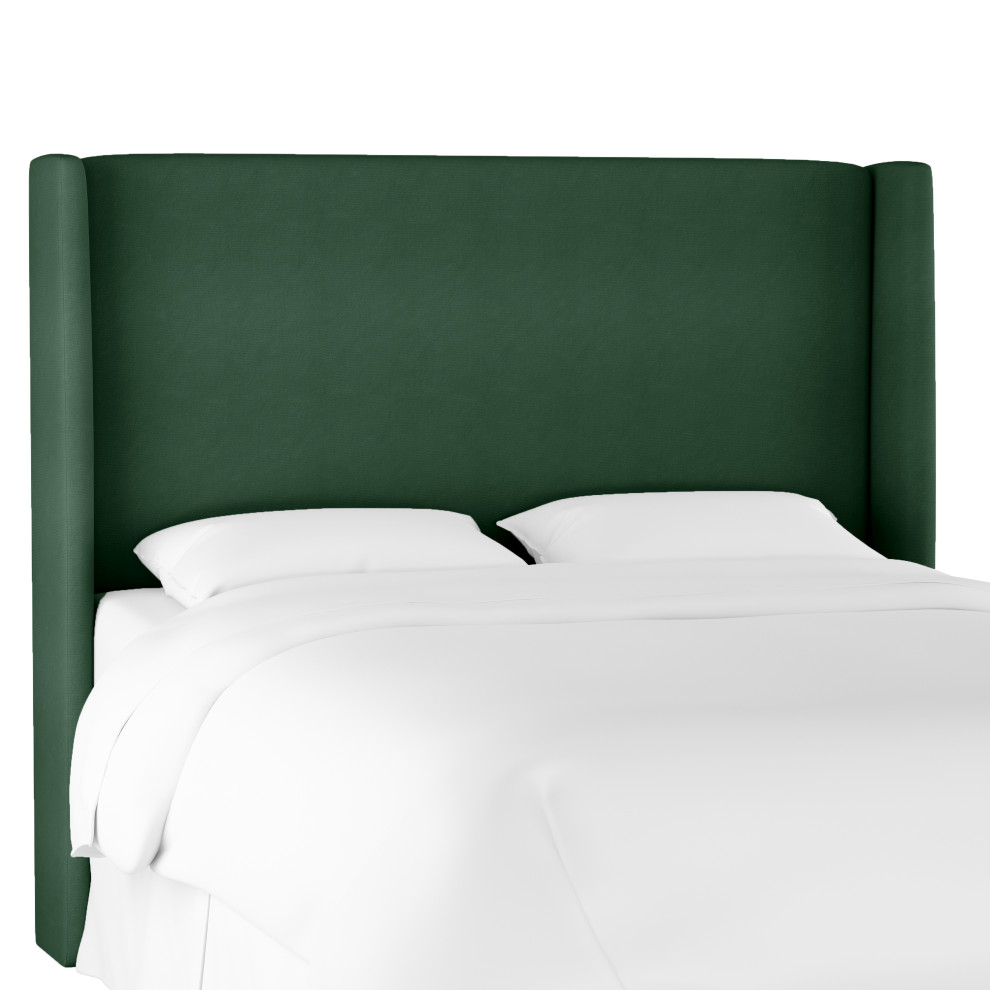 Maxwell Wingback Headboard, Mystere Jade, California King