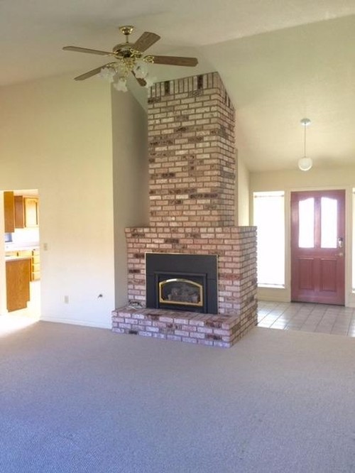 Chimney is in the middle of the house, too expensive to move. Chimney is in the middle of the house, too expensive to move.