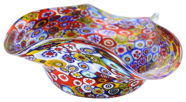 GlassOfVenice Murano Glass Millefiori Decorative Bowl - Multicolor