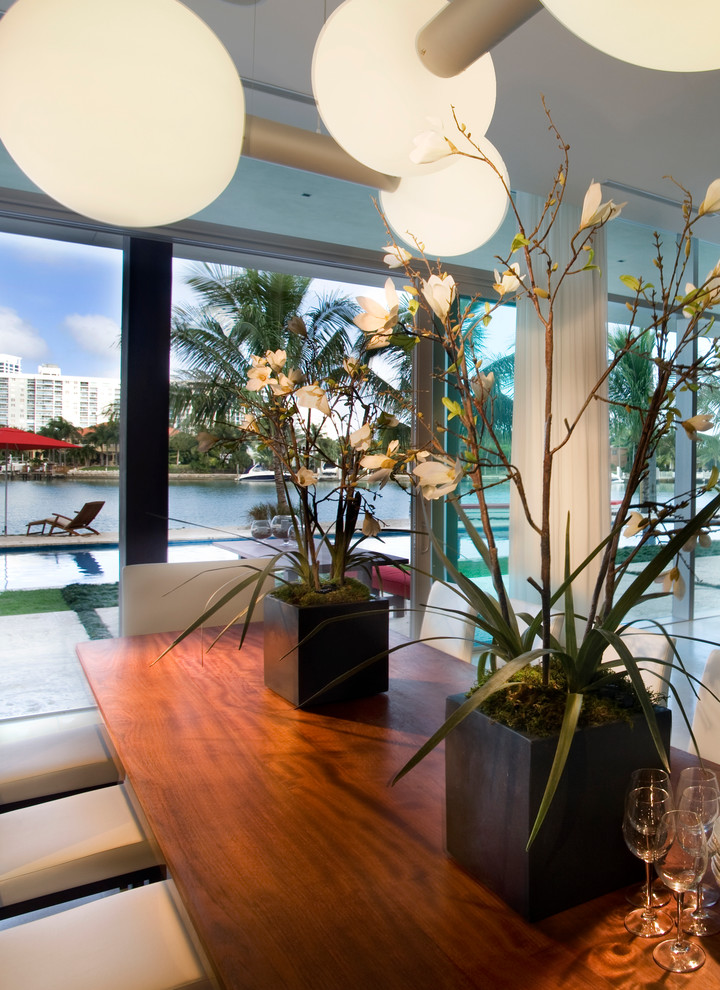 Dining room - transitional dining room idea in Miami