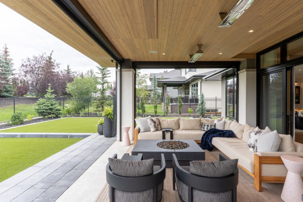 Inspiration for a transitional home design remodel in Calgary