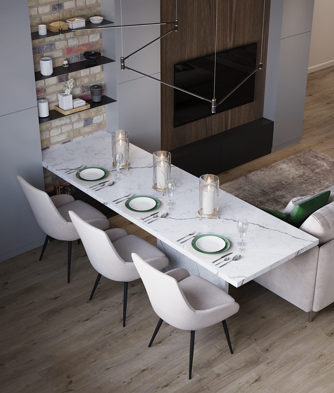 проект "Сдержанный комби на 87м2"