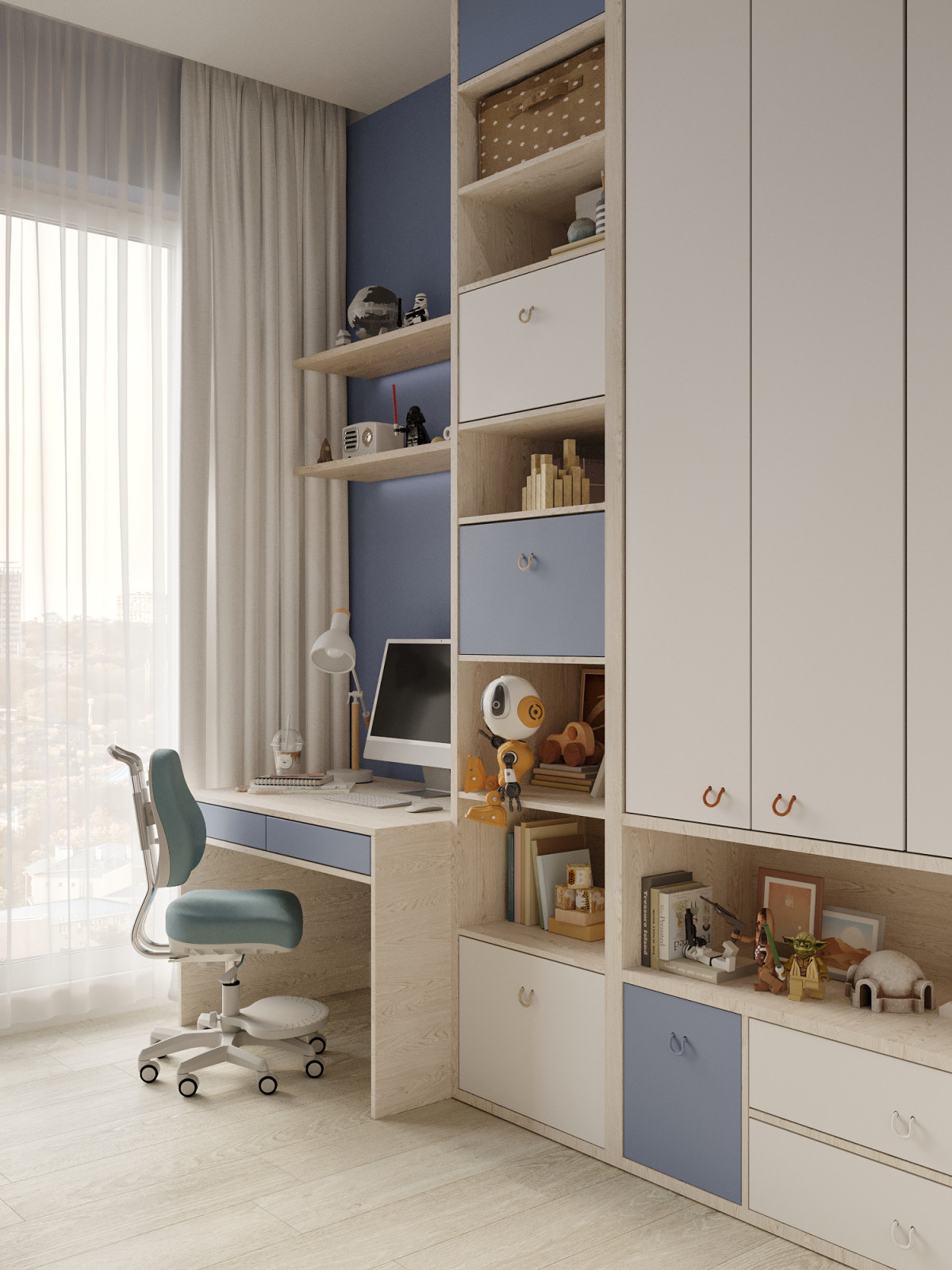 Современная квартира для семьи с двумя детьми