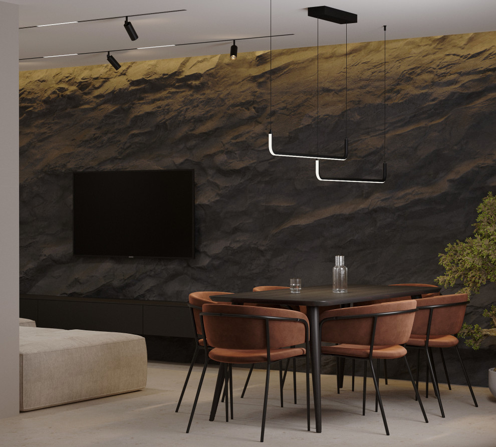 Гостиная для холостяка 70м²