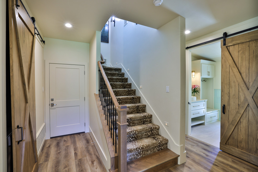 Inspiration for a rustic home design remodel in Dallas